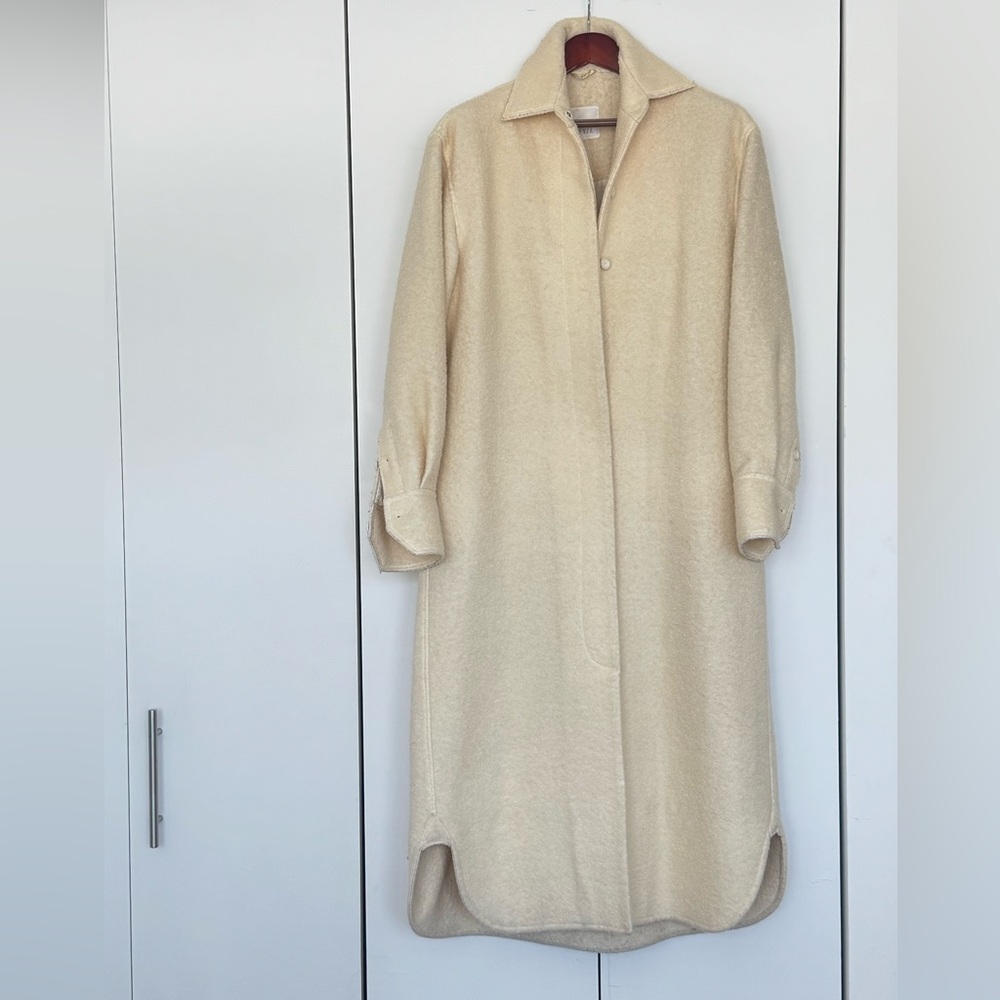 Bevza Cream Pea Coat for Women - Picture 3 of 11